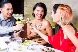 Dinner at a restaurant